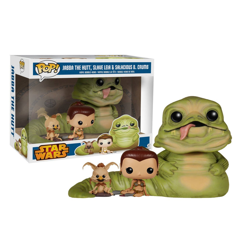 Funko Pop! Jabba the Hutt, Slave Leia, and Salacious B. crumb 3 pack
