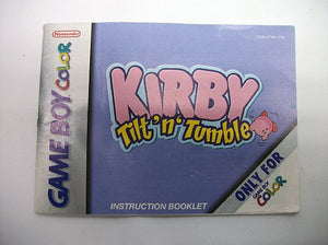 GBC Manuals - Kirby Tilt 'n Tumble