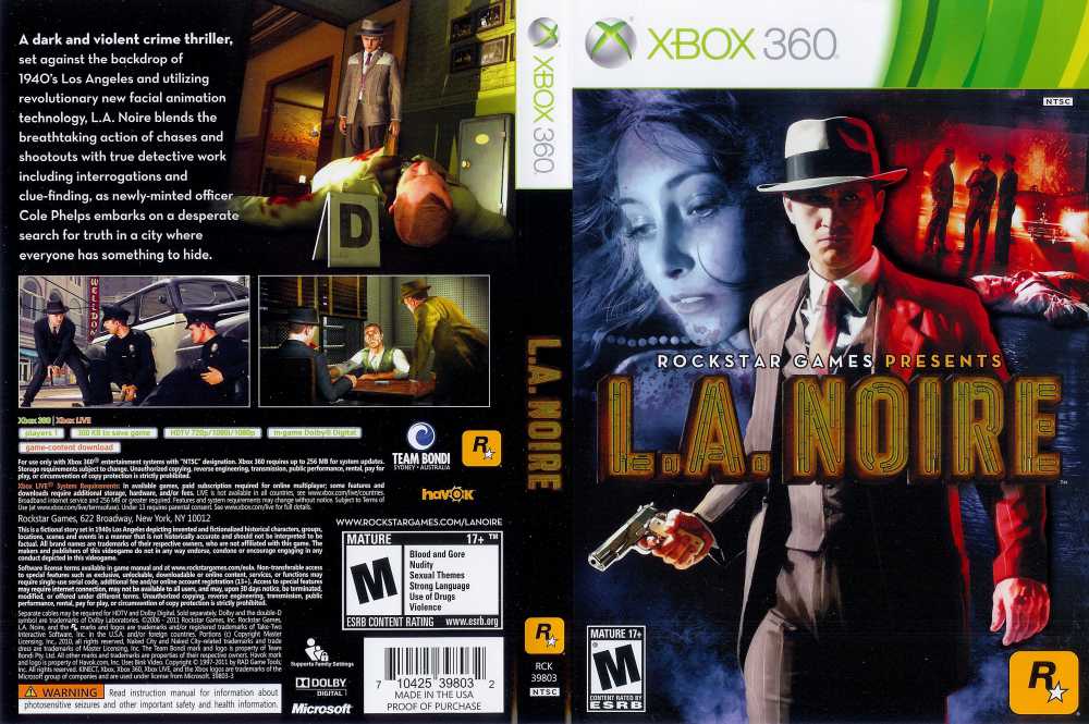 Jogo Usado L.A. Noire (The Complete Edition) - Xbox 360