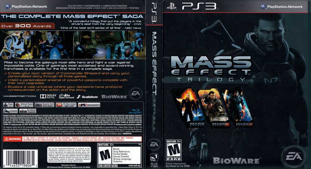 Playstation 3 - Mass Effect Trilogy [NO MANUAL]
