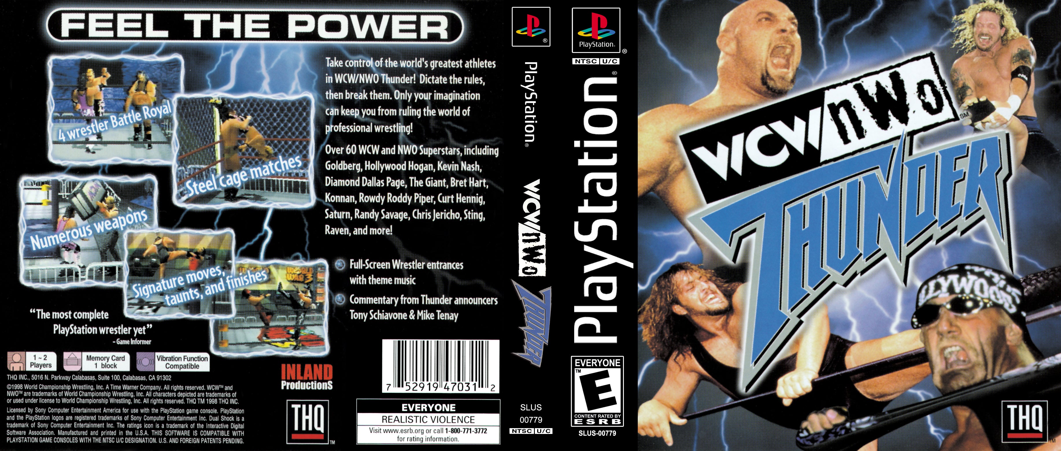 PLAYSTATION - WCW/NWO Thunder {NO MANUAL} | Steel