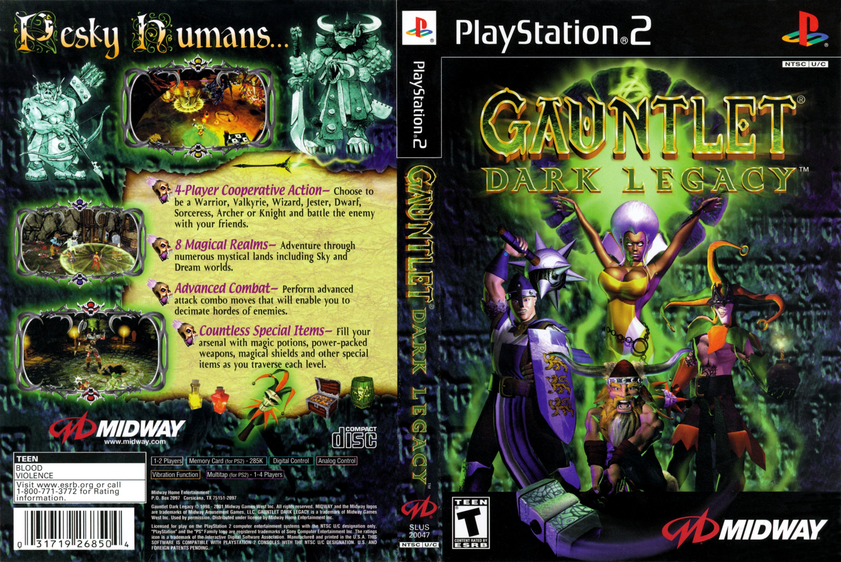 Gauntlet deals Dark Legacy PlayStation 2 Game