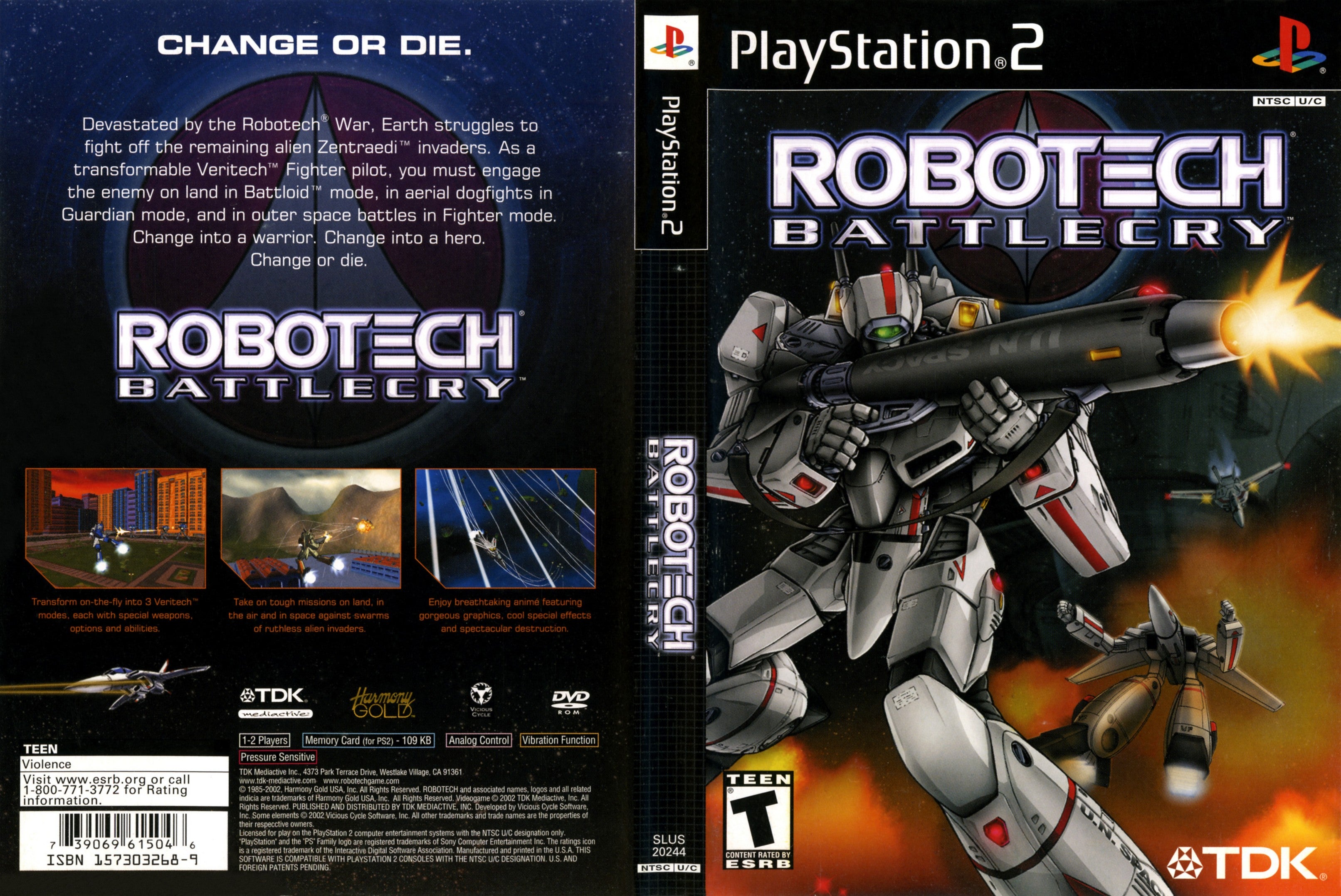 Playstation 2 - Robotech Battlecry {CIB} Steel LLC.