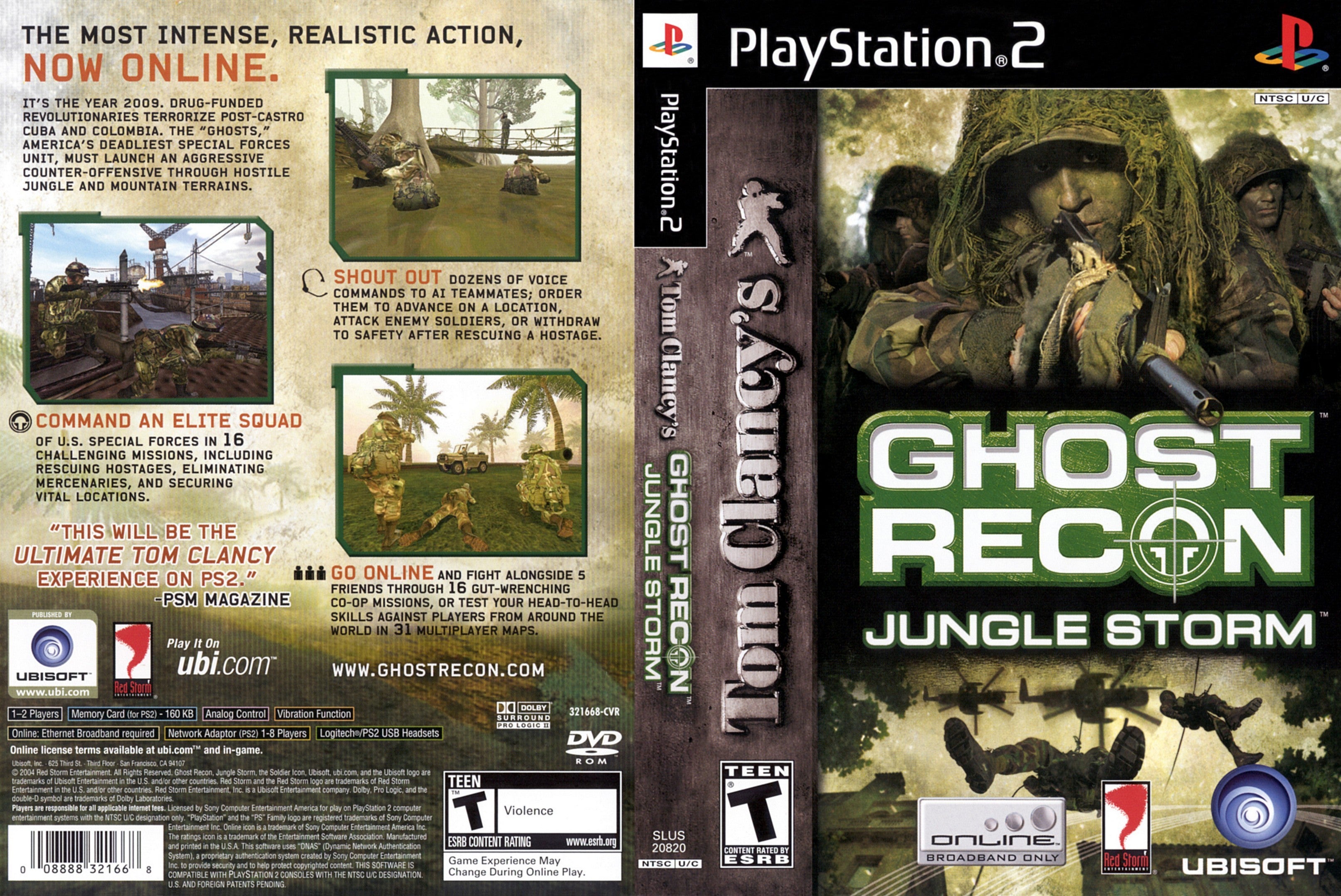 jeu TOM CLANCY'S GHOST RECON JUNGLE STORM pour playstation 2 sony PS2 jeu TOM CLANCY'S GHOST RECON JUNGLE STORM pour playstation 2 sony PS2