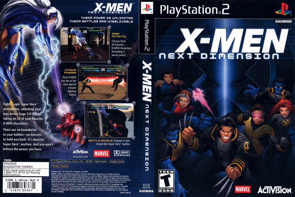 Playstation 2 - X Men Next Dimension [CIB]