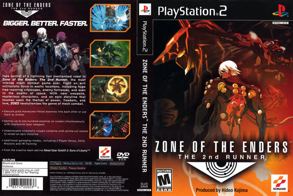 Playstation 2 - Zone of the Enders The 2nd Runner {CIB}