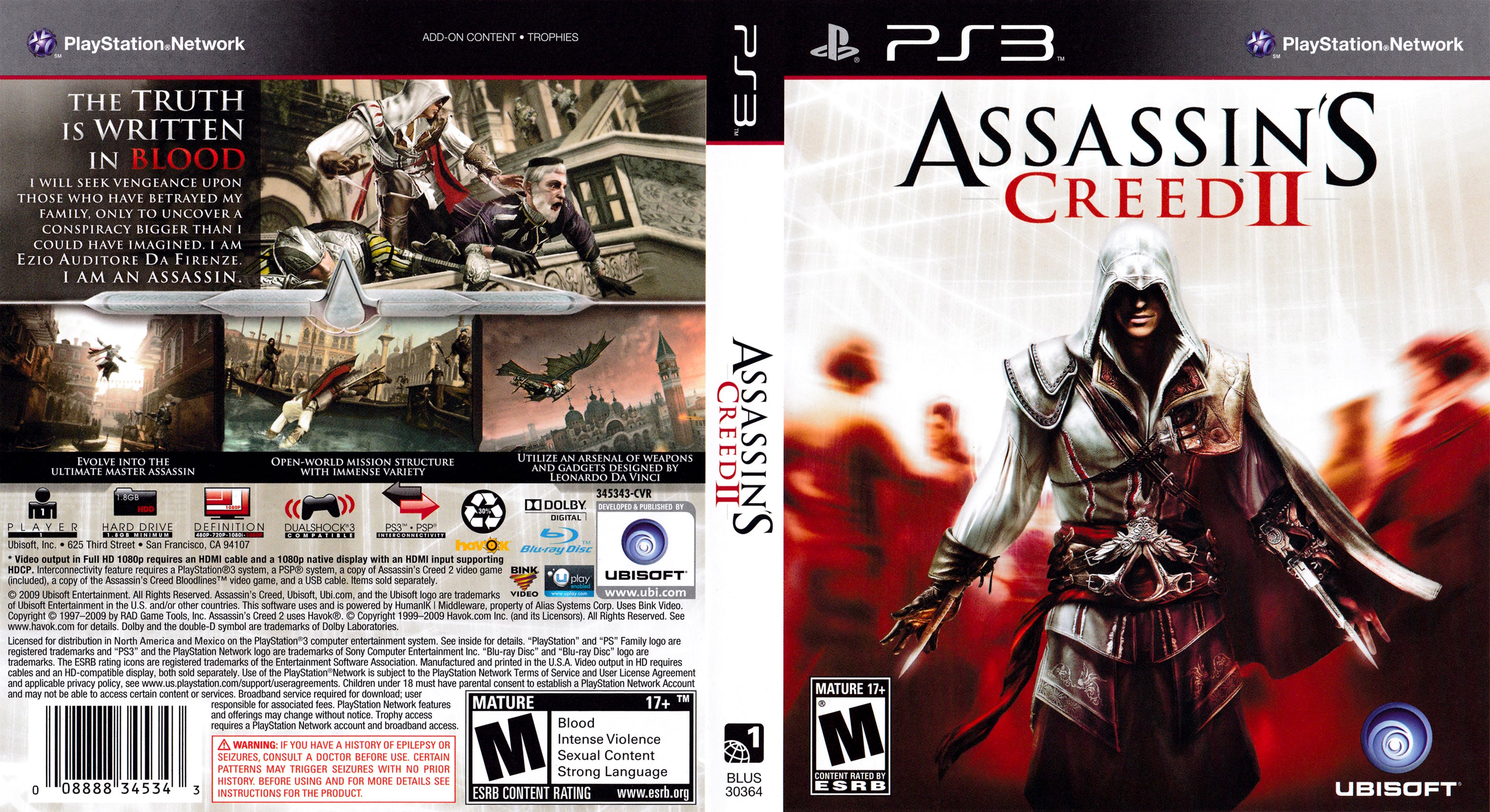  Assassin's Creed 1 & 2 - Ubisoft Double Pack (PS3) : Video Games