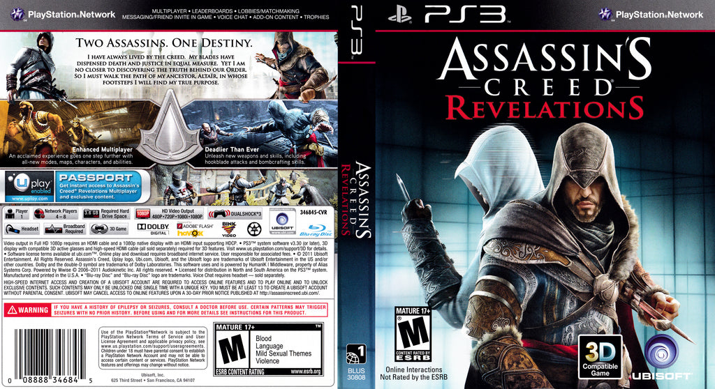 Frank Worthley stivhed Primitiv Playstation 3 - Assassin's Creed Revelations | Steel Collectibles LLC.