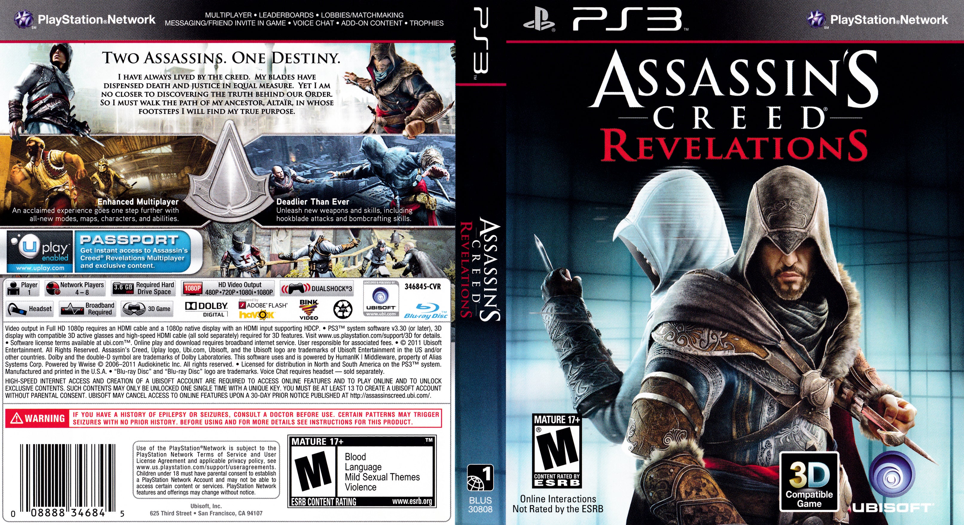 Jeu ASSASSIN'S CREED REVELATIONS - SONY PLAYSTATION 3 PS3 - ITALIEN Jeu ASSASSIN'S CREED REVELATIONS - SONY PLAYSTATION 3 PS3 - ITALIEN