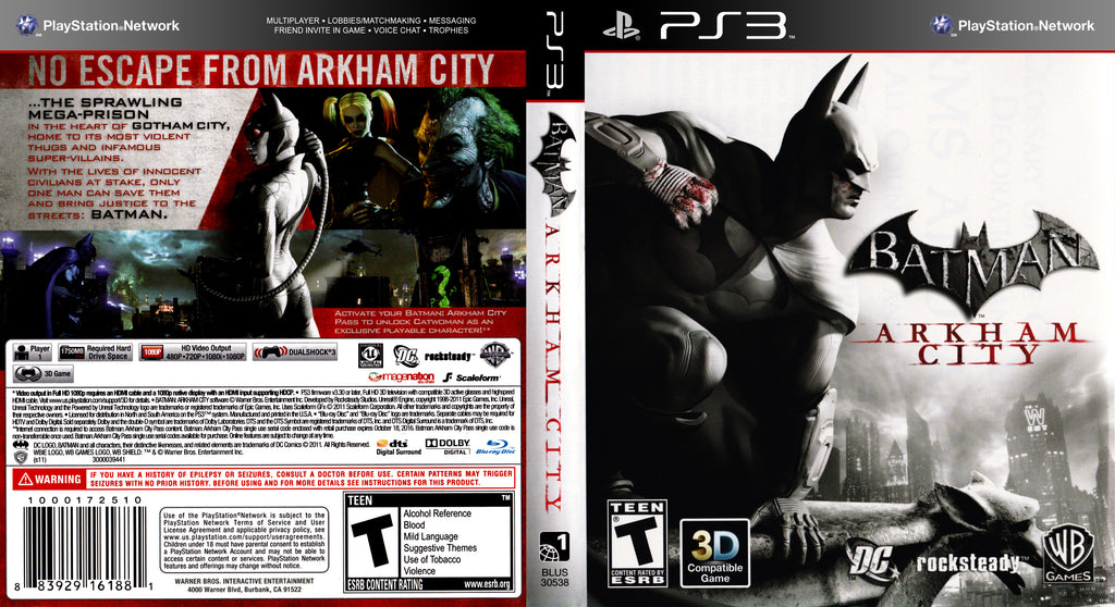 Batman Arkham Asylum Ps3 Psn