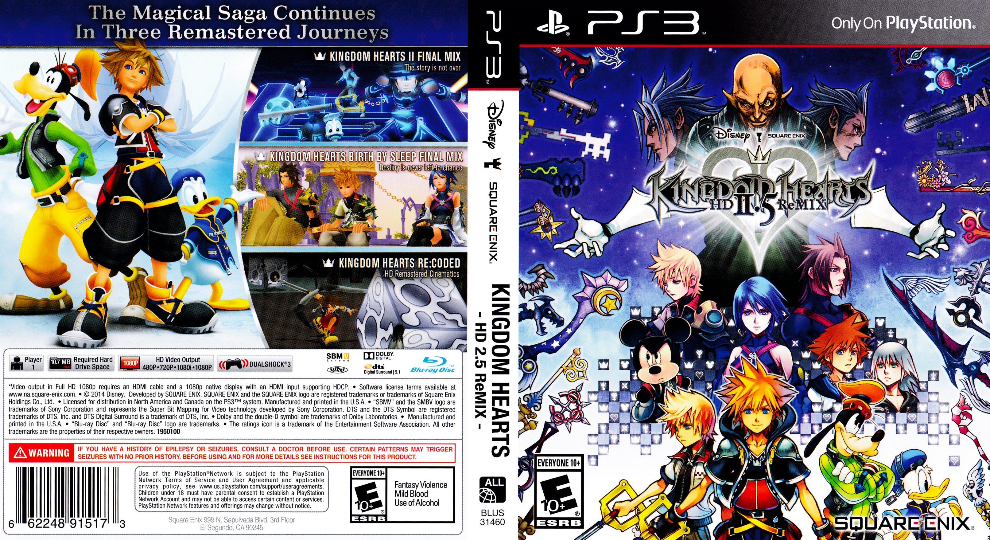 Kingdom Hearts HD 2.5 ReMIX - PlayStation 3, PlayStation 3