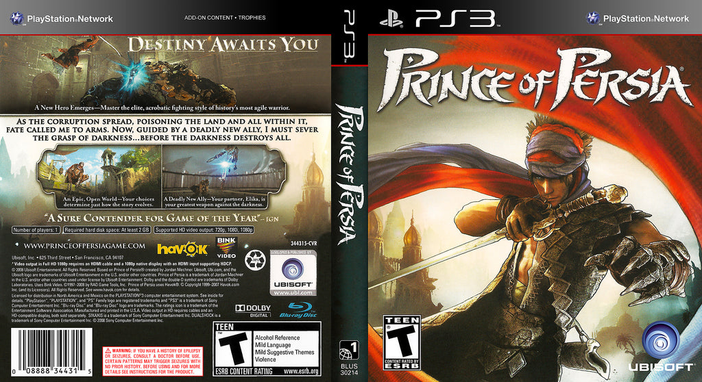  Prince of Persia - Playstation 3 : Video Games