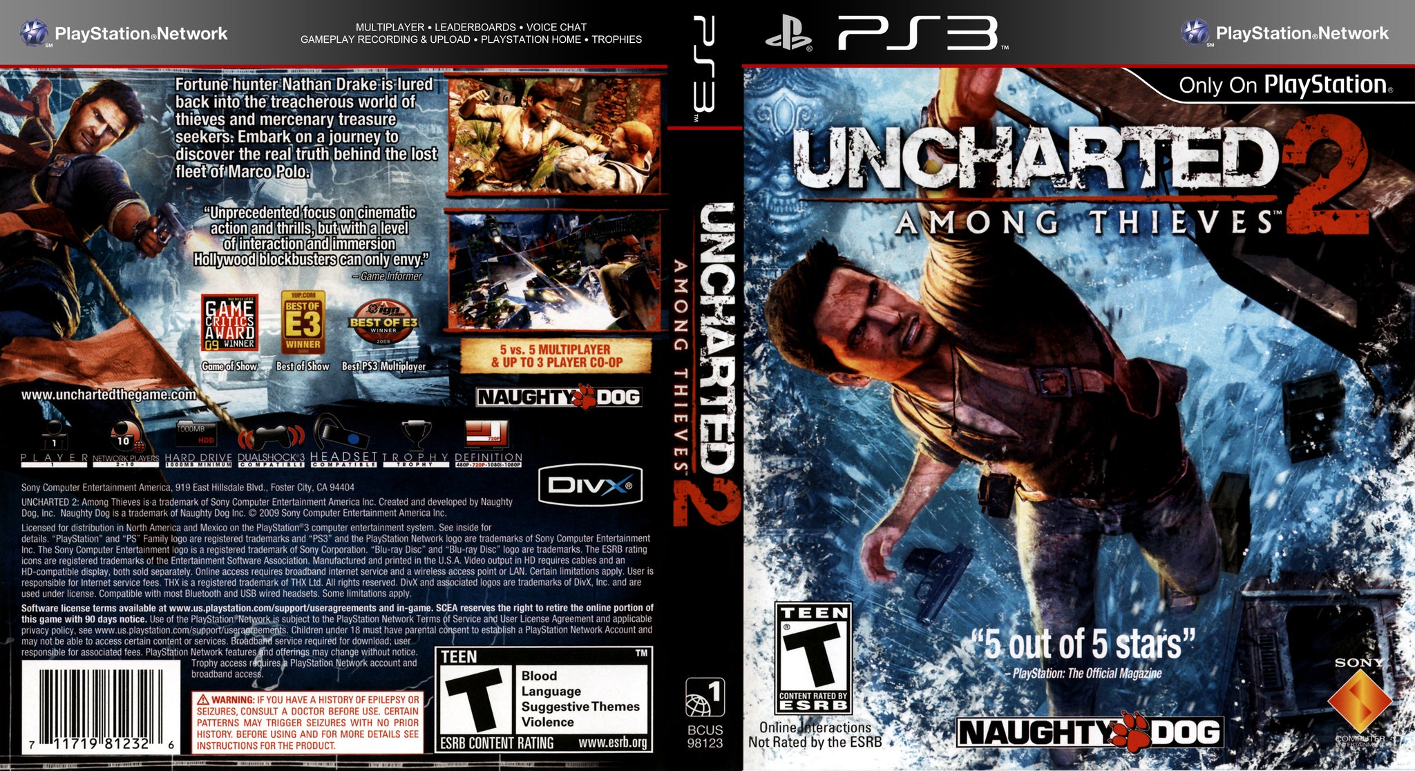 Ps3 - Uncharted 2 Among Thieves Sony PlayStation 3 Disc Only #111