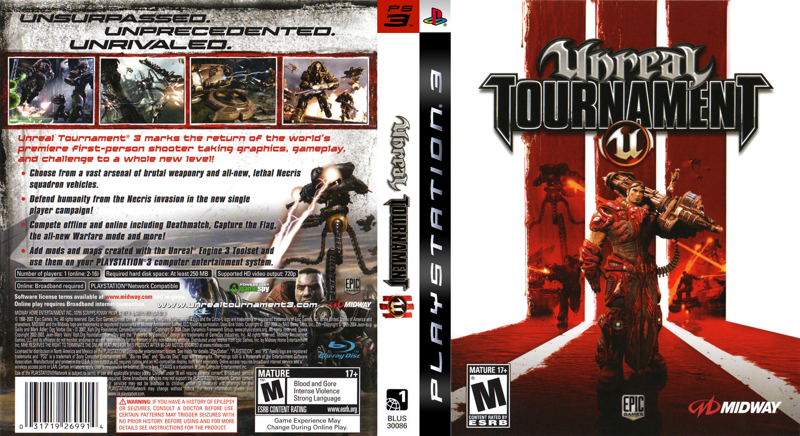 アンリアル トーナメント3 - PS3 6g7v4d0 Playstation 3 - Unreal Tournament 3 {CIB} | Steel