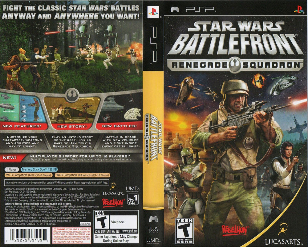 PSP - Star Wars Battlefront Renegade Squadron {CIB}