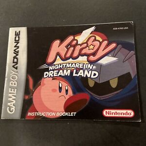 GameBoy Advance Manuals -  - Kirby Nightmare in Dream Land