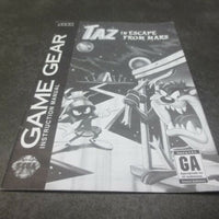 Game Gear Manuals - Taz in Escape from Mars