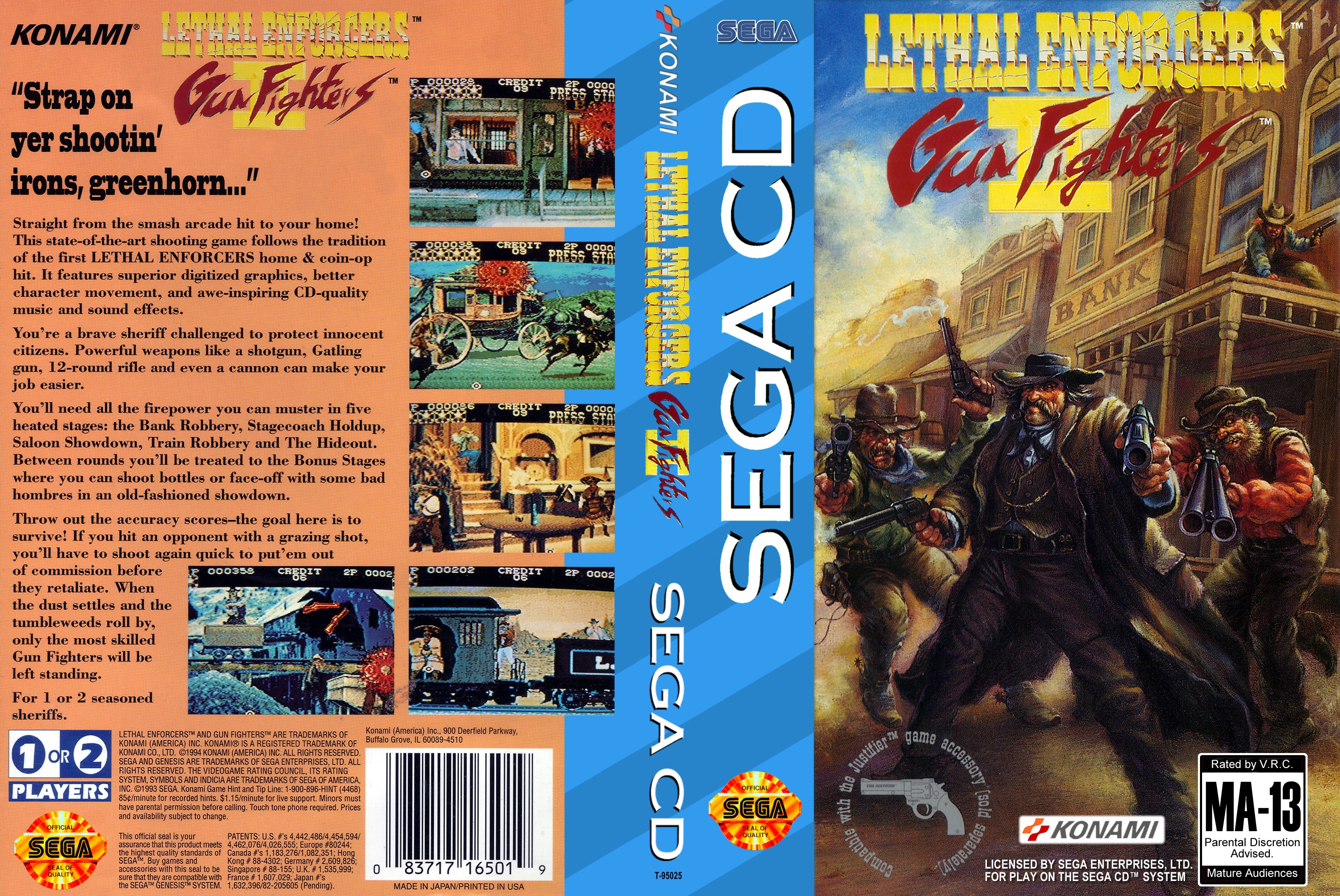 (未使用･未開封品)Shotgun Slade [DVD] Sega CD - Lethal Enforcers 2 Gun Fighters | Steel