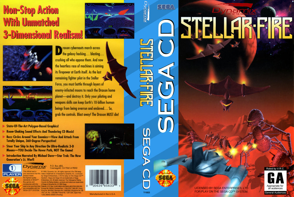 SEGA CD - STELLAR FIRE [CIB W/ REG CARD]