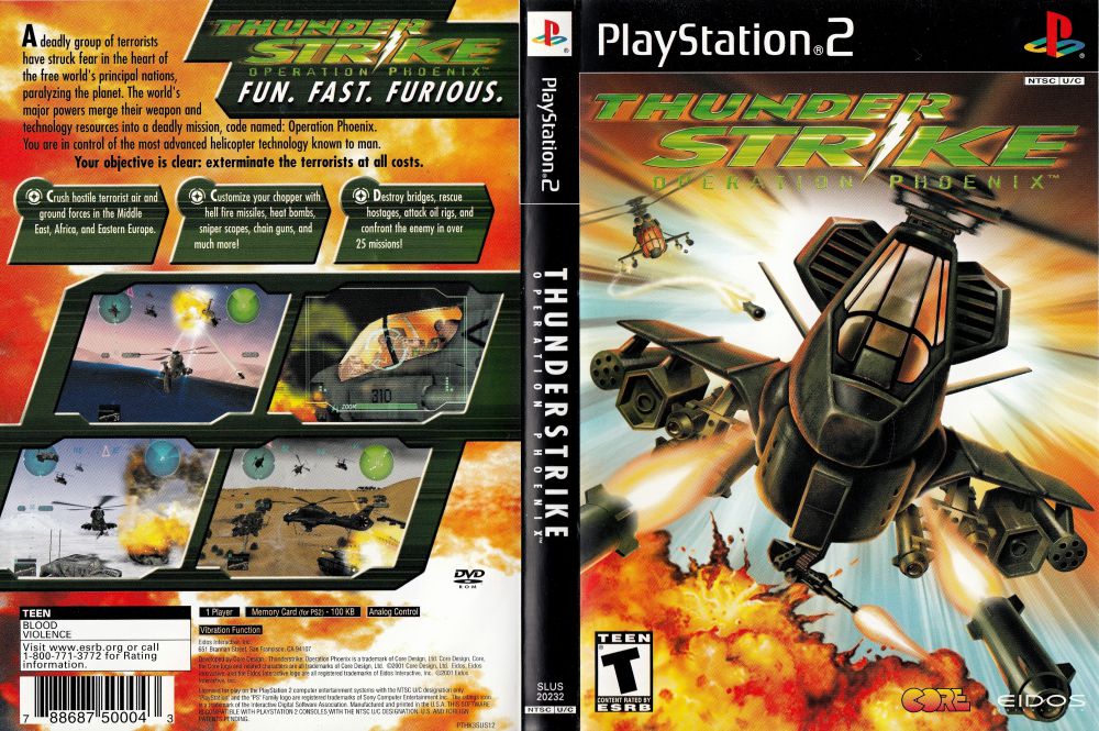 Playstation 2 - Thunderstrike Operation Phoenix | Steel