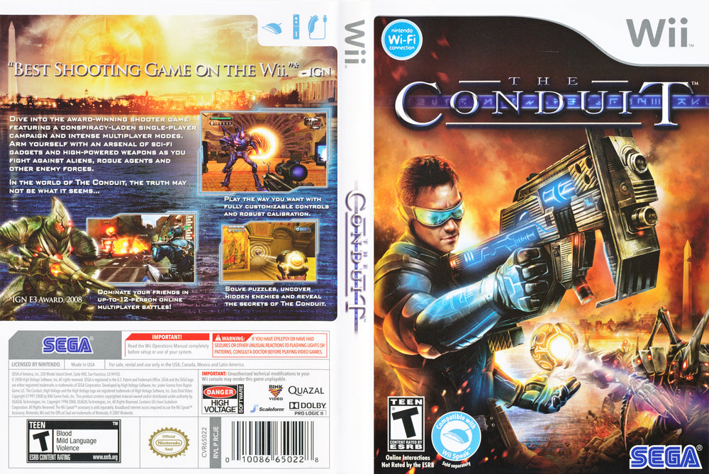 Wii - The Conduit [NO MANUAL]