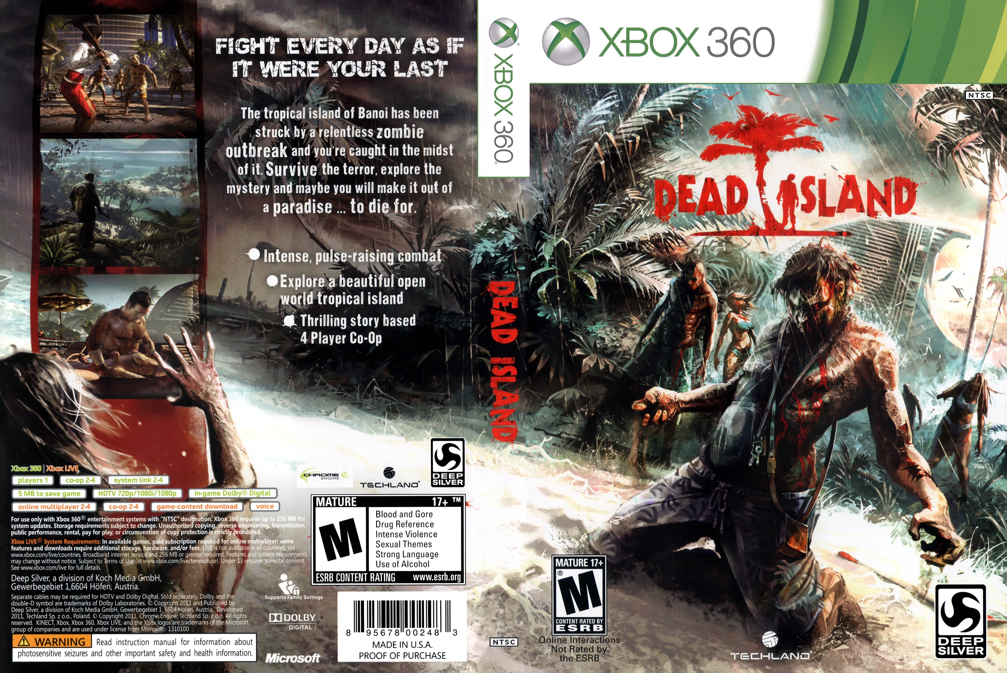 Dead Island Double Pack Xbox 360 (USADO) EUROPEU - Fenix GZ - 16