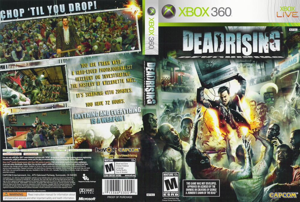  Dead Rising (Xbox 360) : Dead Rising: Video Games
