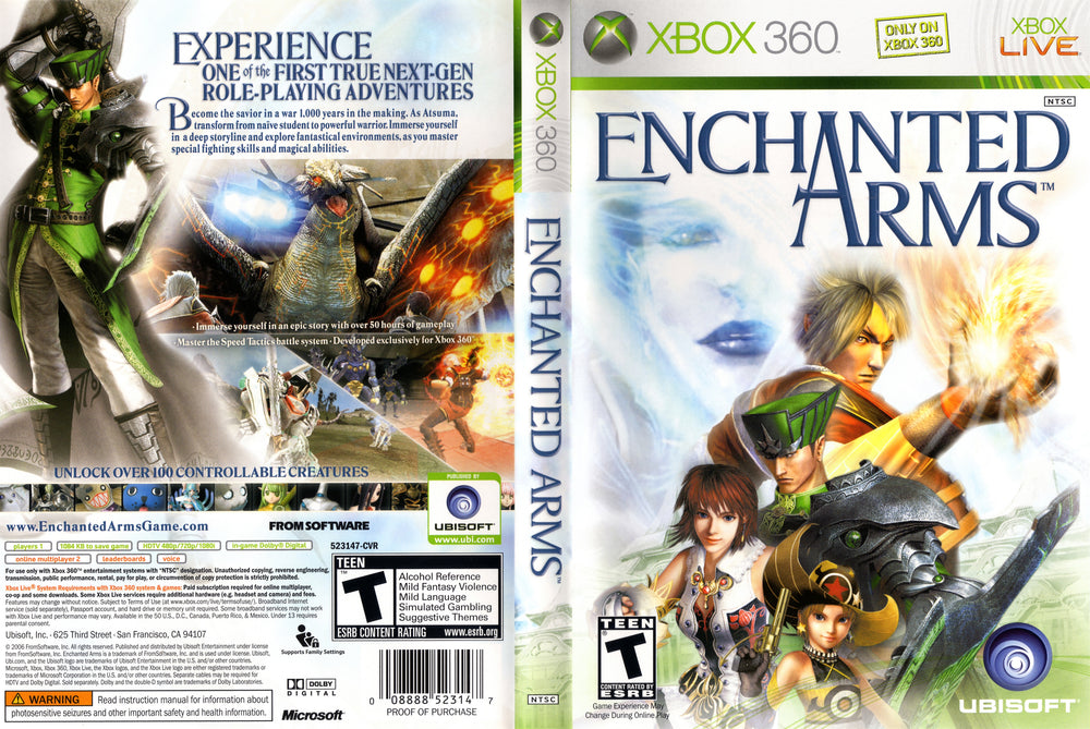 Xbox 360 - Enchanted Arms [NO MANUAL]