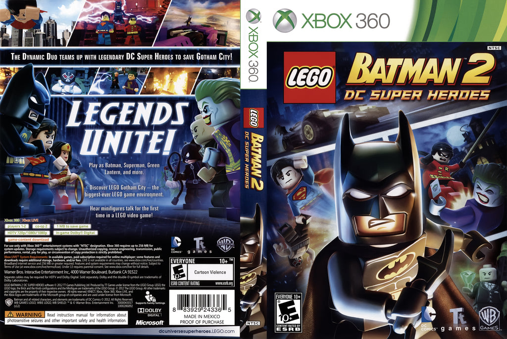 Xbox 360 Lot of 5 BATMAN Video Games superhero Lego