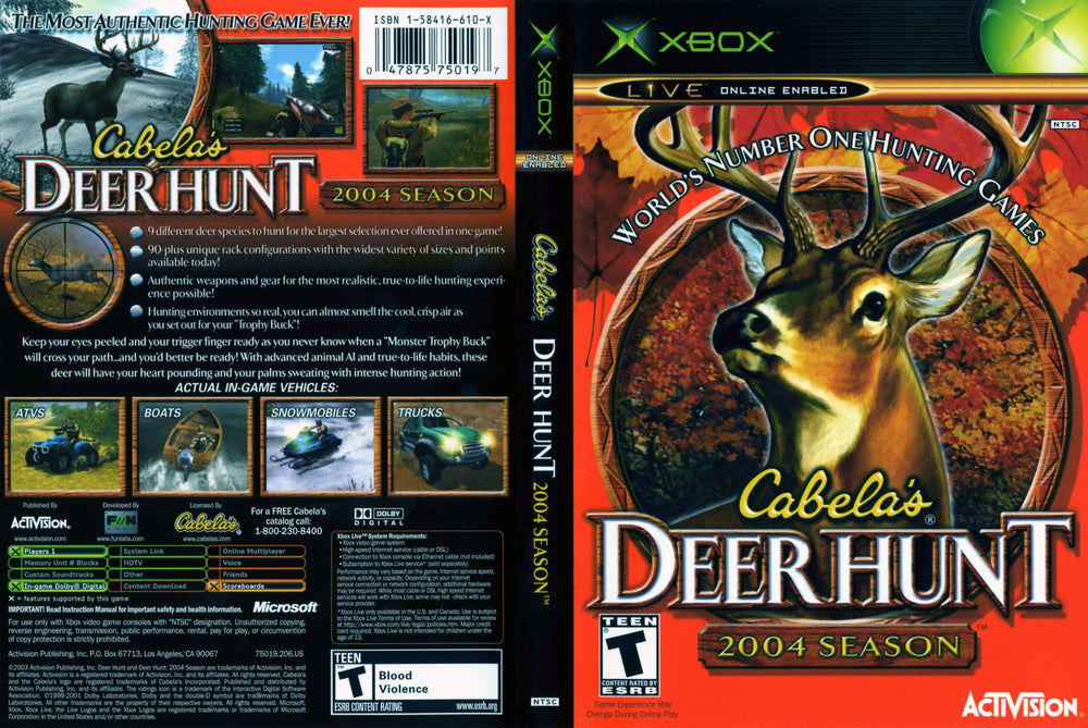 XBOX - Cabela's Deer Hunt 2004 Season
