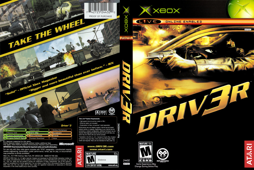 XBOX - DRIVER 3 [CIB]